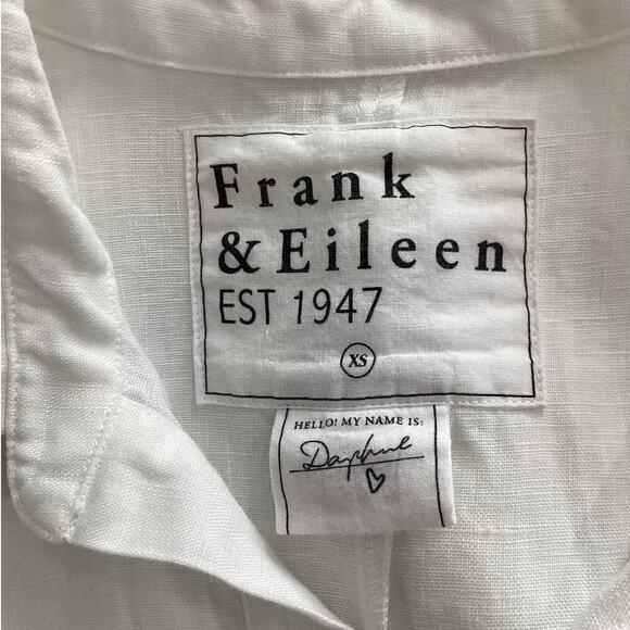 Frank & Eileen Daphne Sleeveless Dress In White Washed Linen Maxi Size XS - Picture 12 of 15